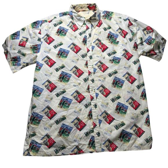 Saddlebred Aloha Hawaiian Attractions Inspired Short Sleeve Button Up Shirt - Picture 1 of 5